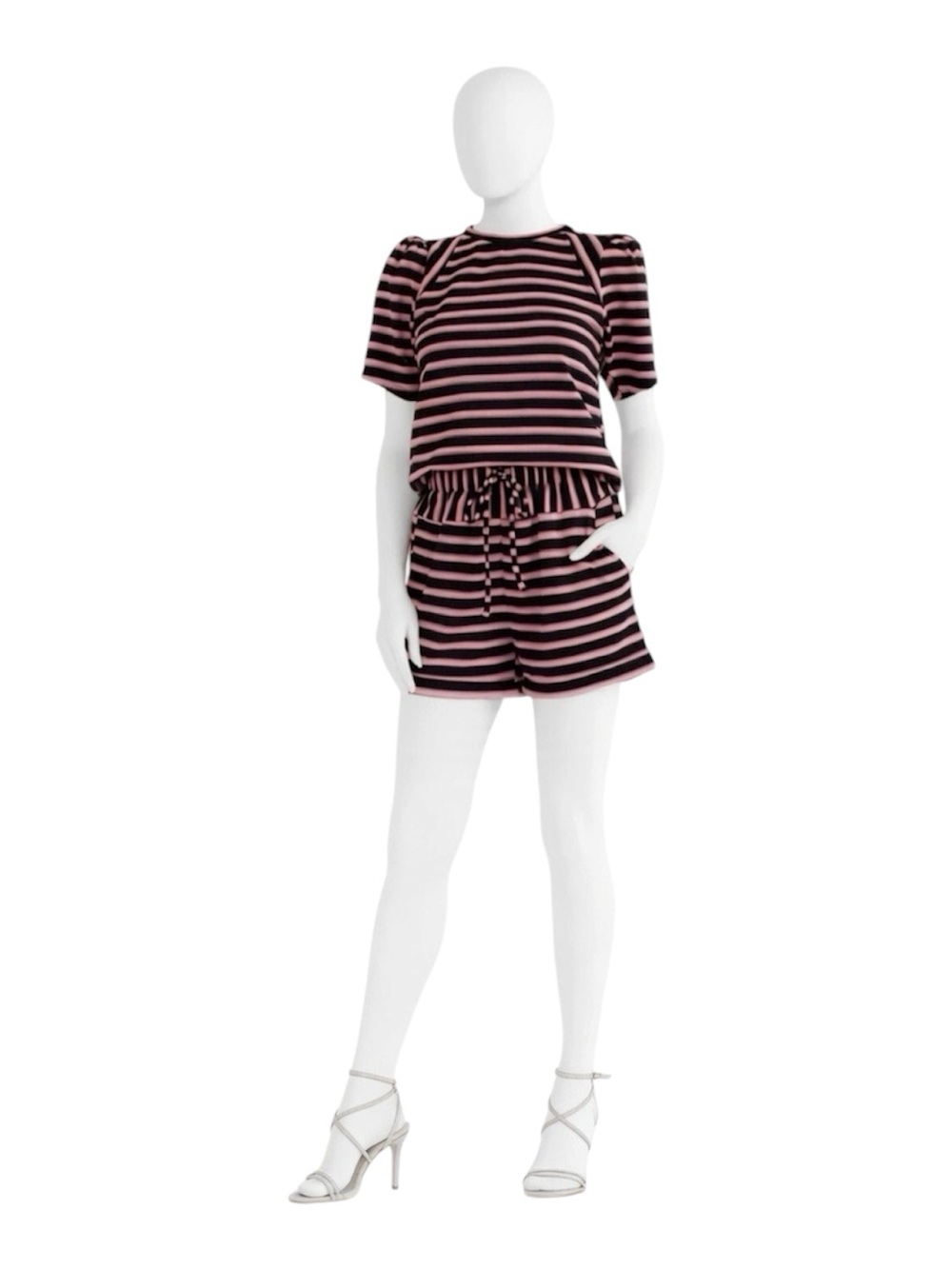 STRUT & BOLT two piece striped short set sz S M L